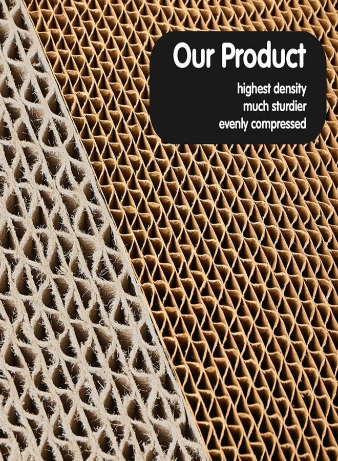 Agirav Cat Scratch Pad Cardboard cat scratchers for Indoor Cats Reversible Large Wide Corrugated with Catnip (Standard, Straight) - Image 2